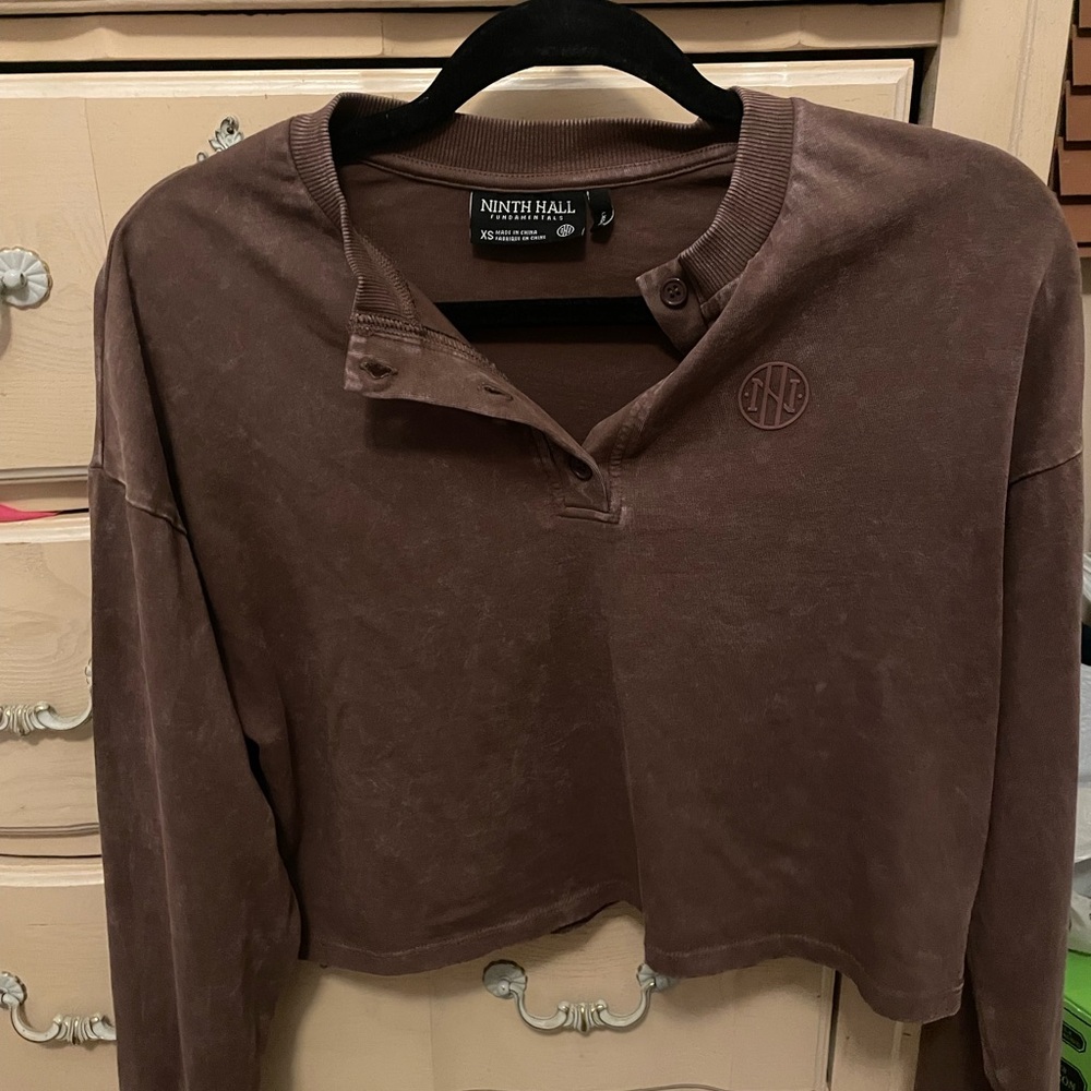 Ninth Hall Women's Chocolate Brown Crop Top